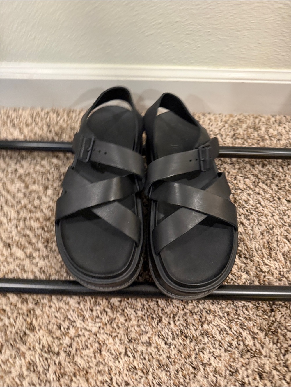 Chaco Women's Black Crisscross Strap Sandals